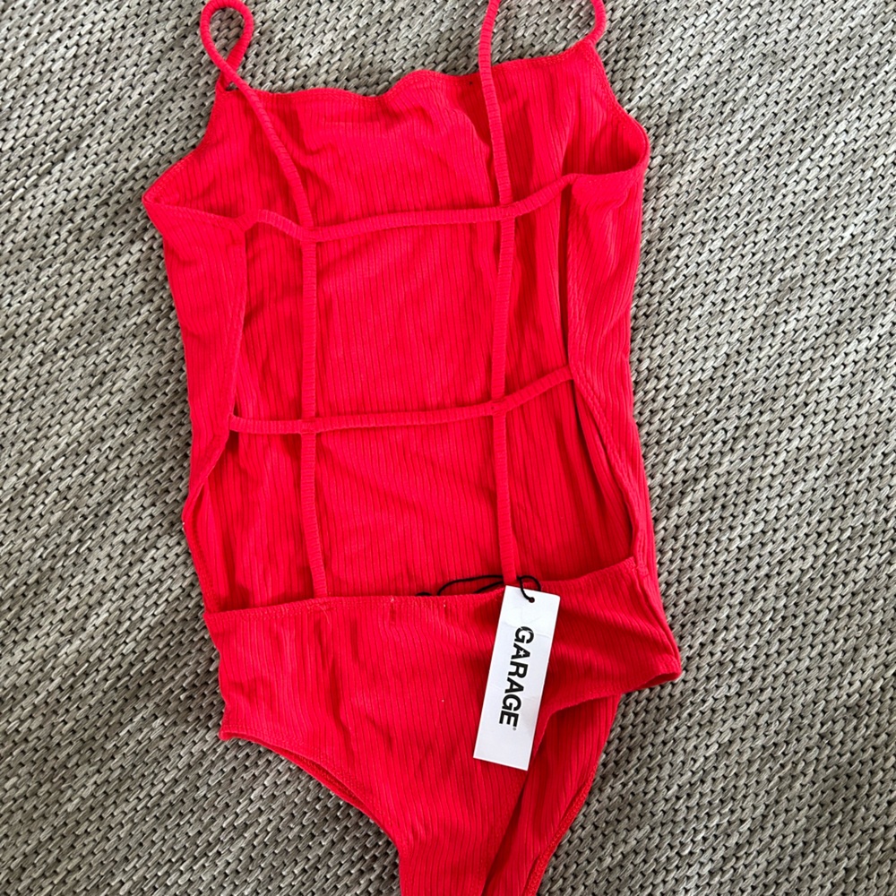 Red Garage Open Back Bodysuit - New With Tags